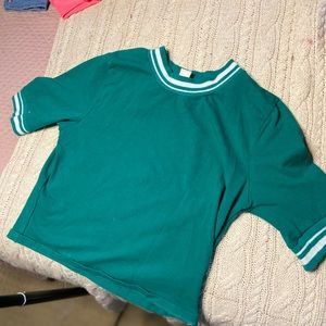 Green crop top!